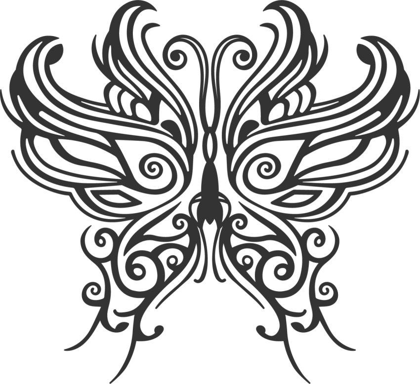 Butterfly Tattoo Png, Transparent Png