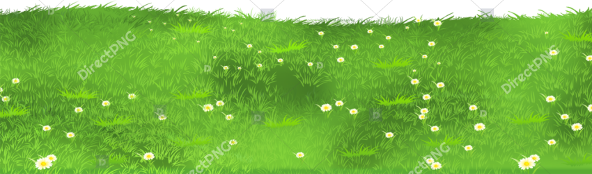 Flat green meadow scene