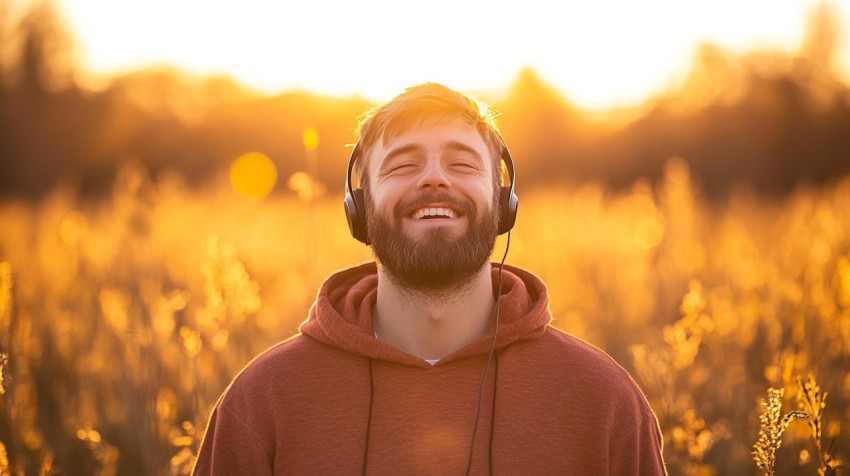 Man enjoying sunset