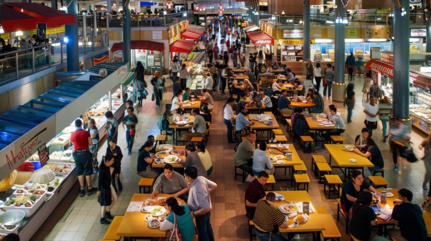 Bustling Food Court