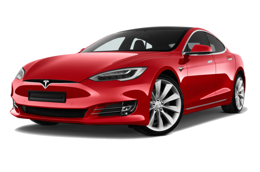 Red Tesla Model S   Electric Car