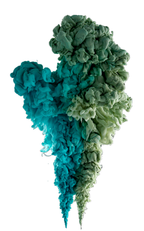 Colored Smoke   Green Leaf Background