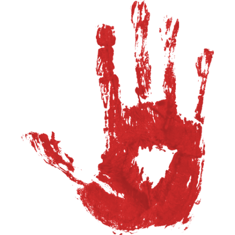 Bloody Handprint PNG Image