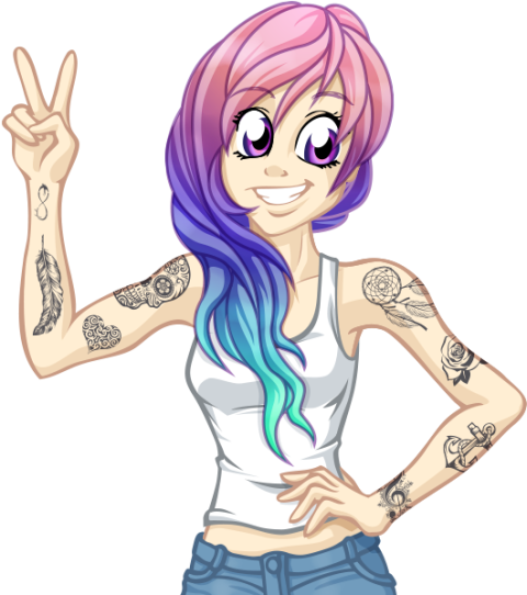 Tattoo Girl Stickers, HD Png Download