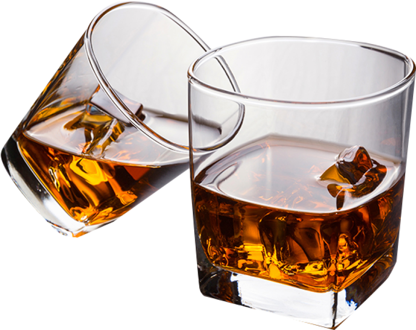 Cup Material Two Glass Drinking Whisky Glasses Clipart