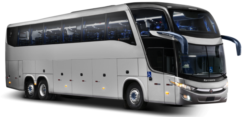 White and Black Luxury Coach Bus png image