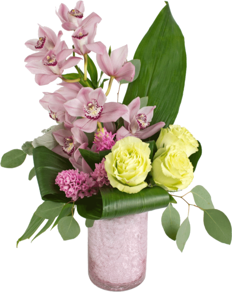 Transparent Beautiful Flower Vase With Flowers Png