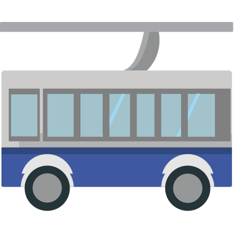 Trolleybus white trolleybus png transparent image download (16)