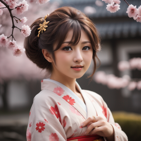 A photo of a beautiful lovely japanese woman