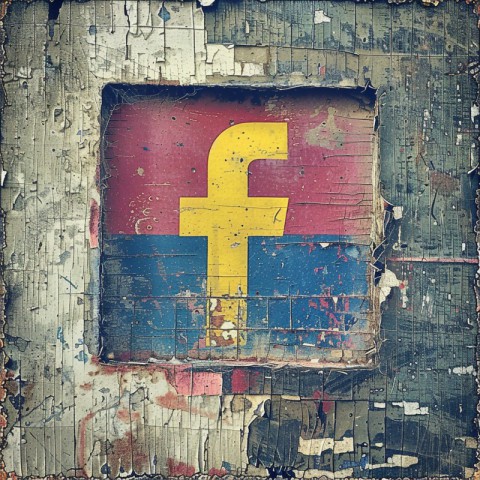 Weathered Facebook Logo image