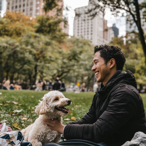 Man with Dog image