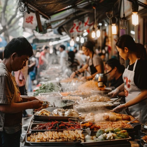 Bustling Street Food