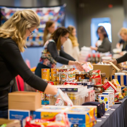 Volunteers Packing Food image