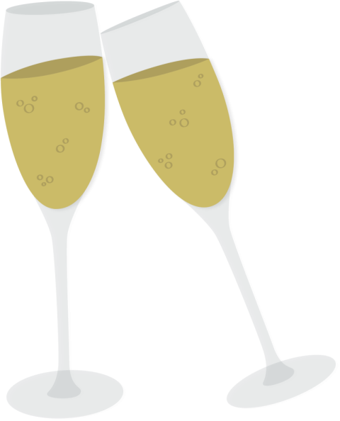 Champagne Glasses Png Cartoon, Png Download