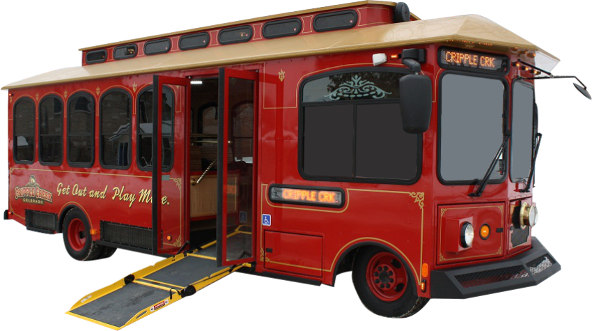 Trolleybus red