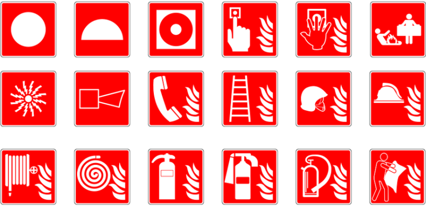 Red Fire Safety Signs