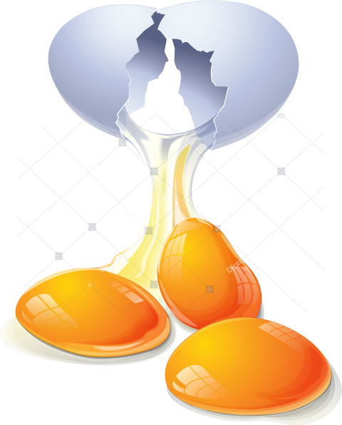 Cracked Egg with Yolk PNG