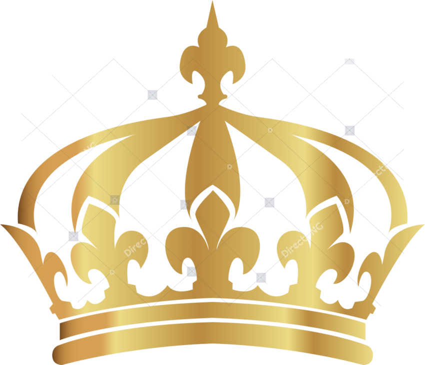 Vector Hand painted Gold Crown Png Download