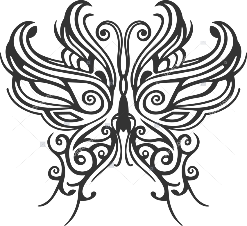 Butterfly Tattoo Png, Transparent Png