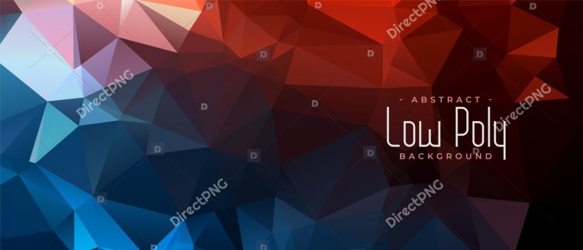 triangular low poly abstract banner in two colors template