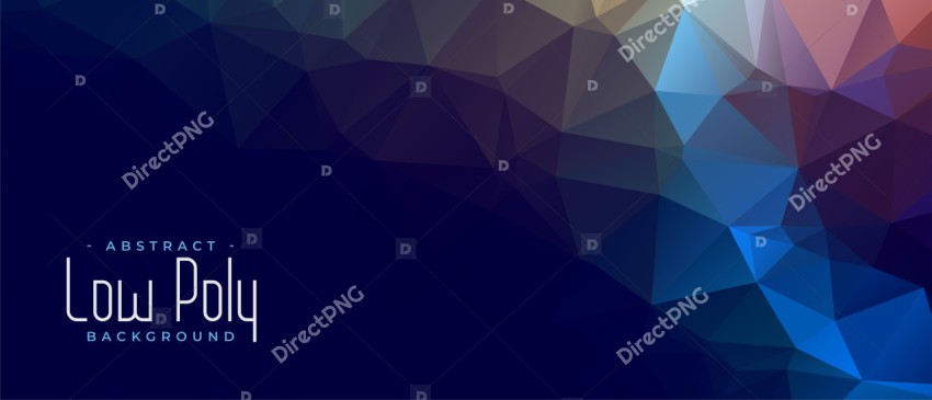 triangular low poly abstract geometric banner design