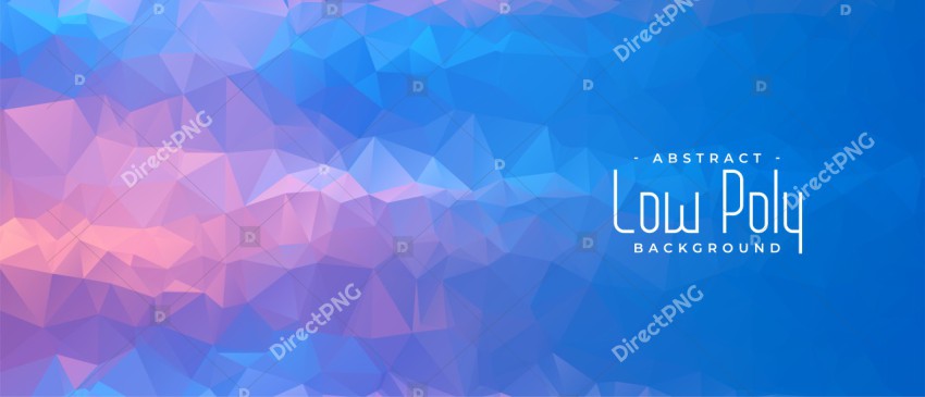 abstract blue geometric low poly banner design