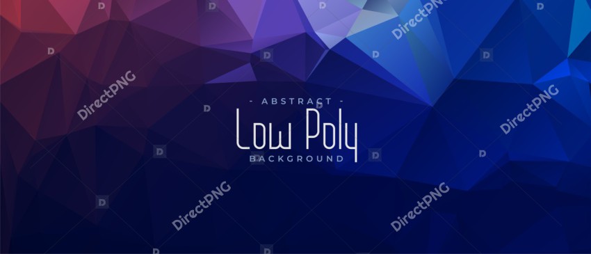 blue abstract low poly triangular banner design