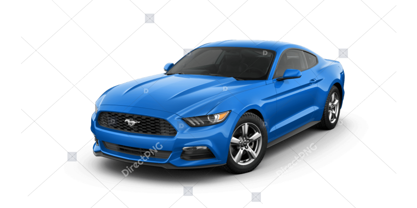 Blue Mustang Sports Car