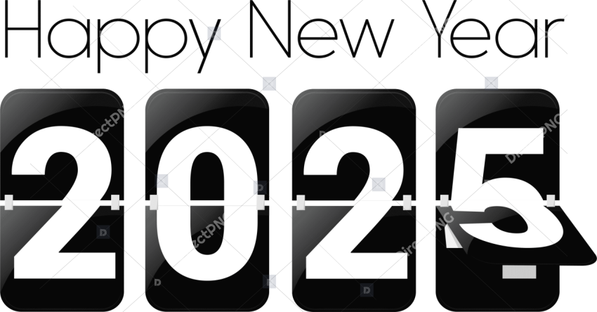 Happy new year 2025 scoreboard shape