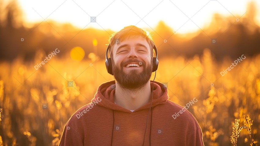 Man enjoying sunset