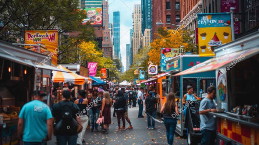 Bustling Food Market