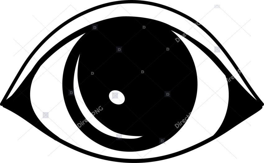 Eye Clip Art Panda   Eye Cartoon Black And White