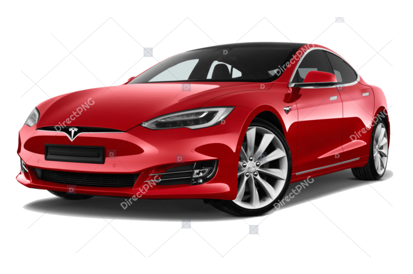 Red Tesla Model S   Electric Car