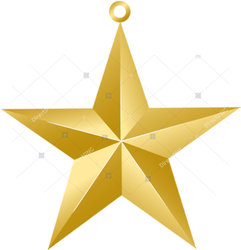 Christmas Gold Star Png   Christmas Star Ornament Png