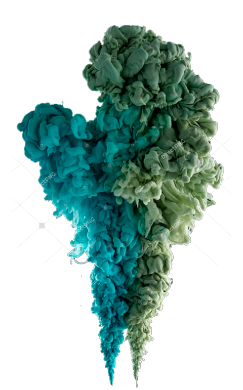 Colored Smoke   Green Leaf Background