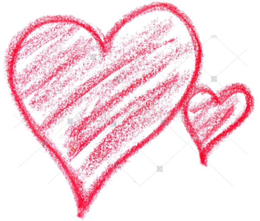 Crayon Heart Clipart   Pink Crayon Heart Png