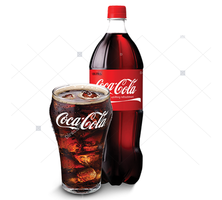 Coca Cola Dink and Bottles