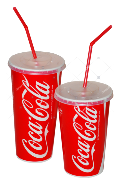 Coca Cola Cups with Straws