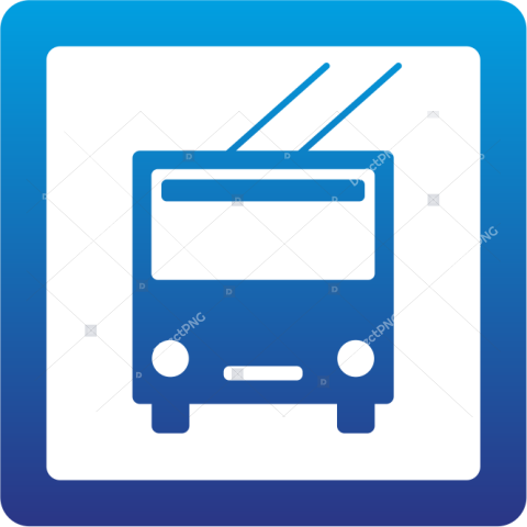 Trolleybus blue