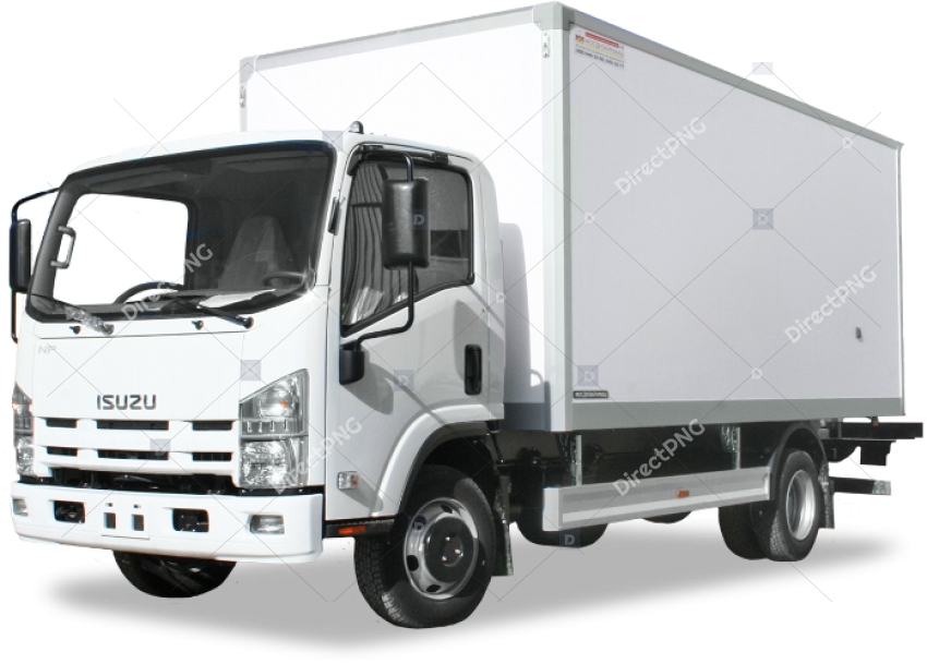 White Cargo Truck for Deliveries png image