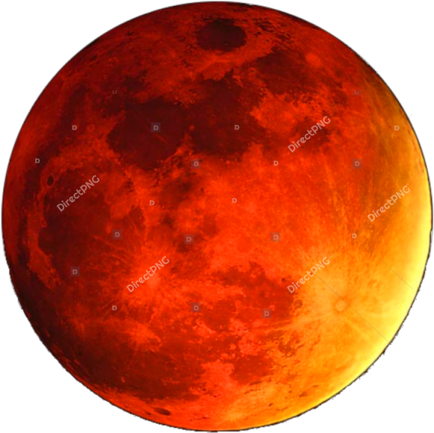 Transparent Glowing Moon Png   Red Full Moon Transparent