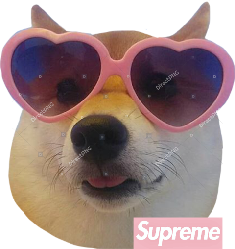 Transparent Heart Glasses Png   Shiba Inu Heart Glasses