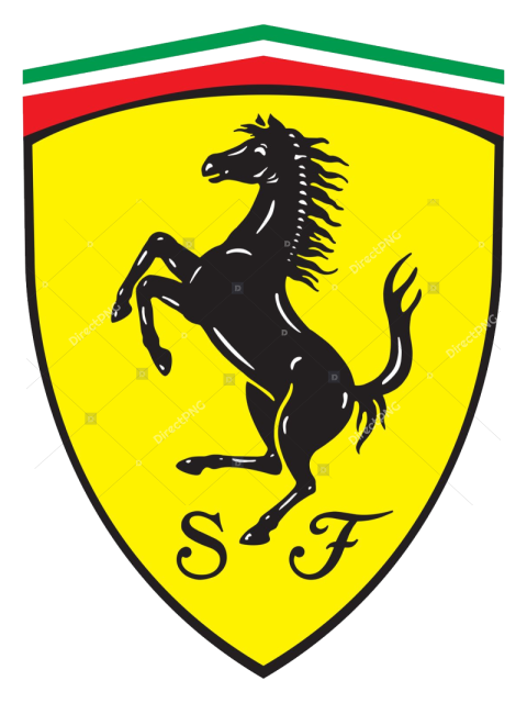 Ferrari logo, Ferrari logo, logo, fictional Character, signage png