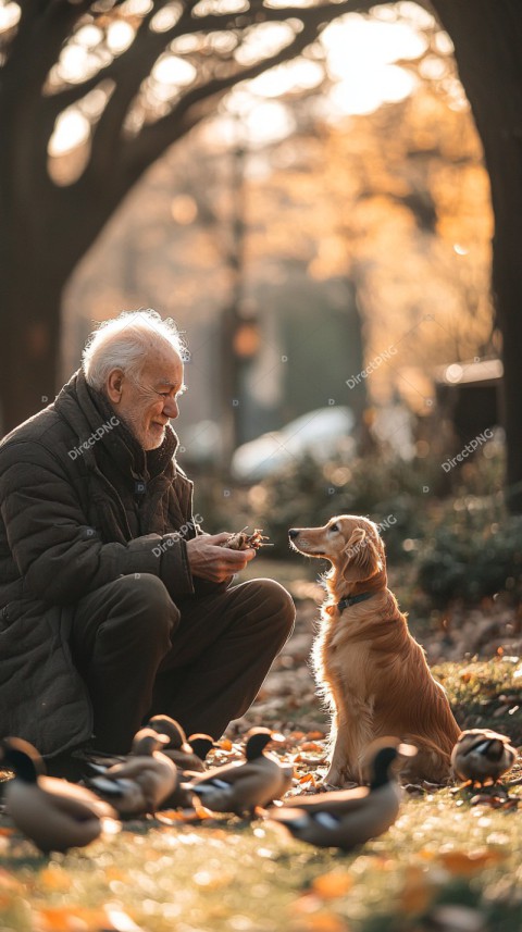 Man Feeds Dog