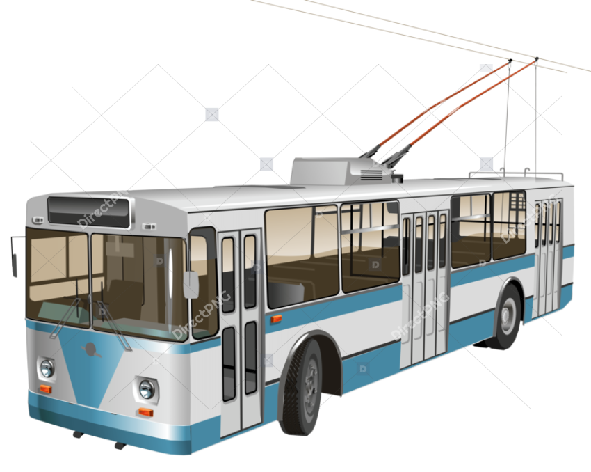 Trolleybus laxury blue