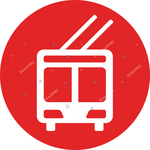 Trolleybus png icon round