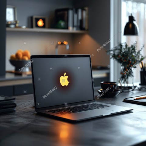 Glowing Apple Logo