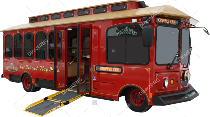 Trolleybus red