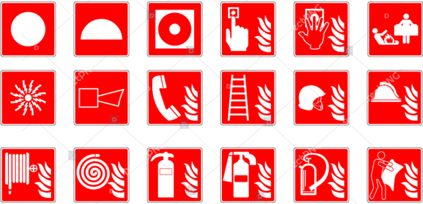 Red Fire Safety Signs