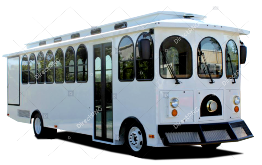 Trolleybus white trolleybus png transparent image download (1)